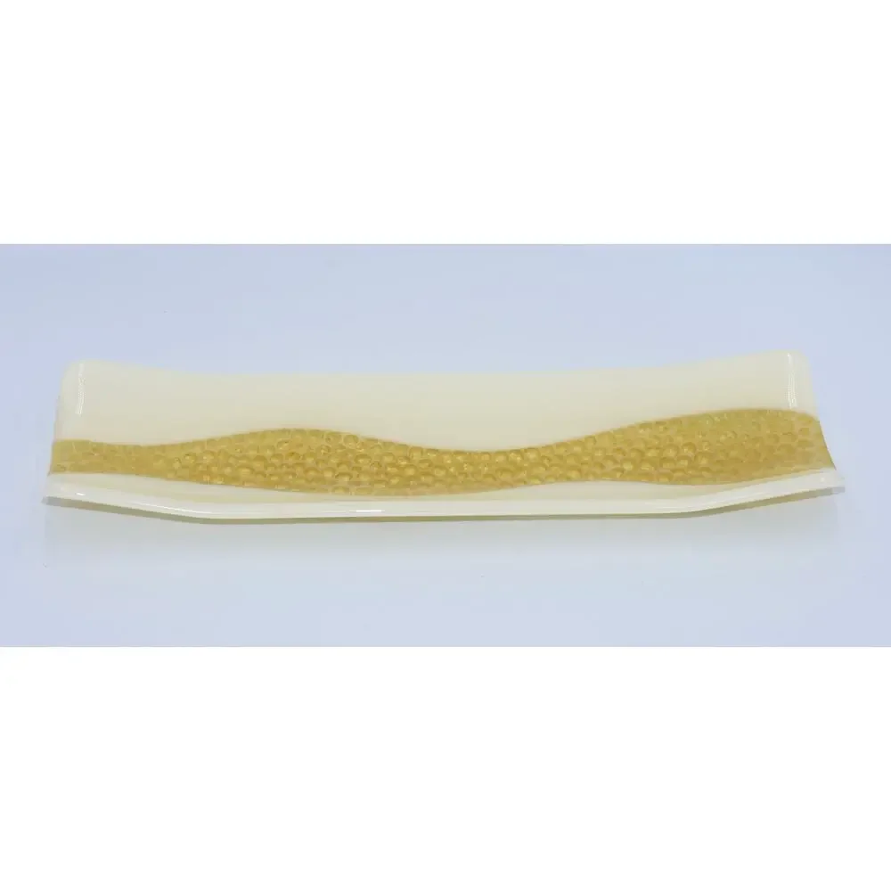 Christiane Karuna Santoro Studio Kiln-Formed Art Glass Channel Murini Plate